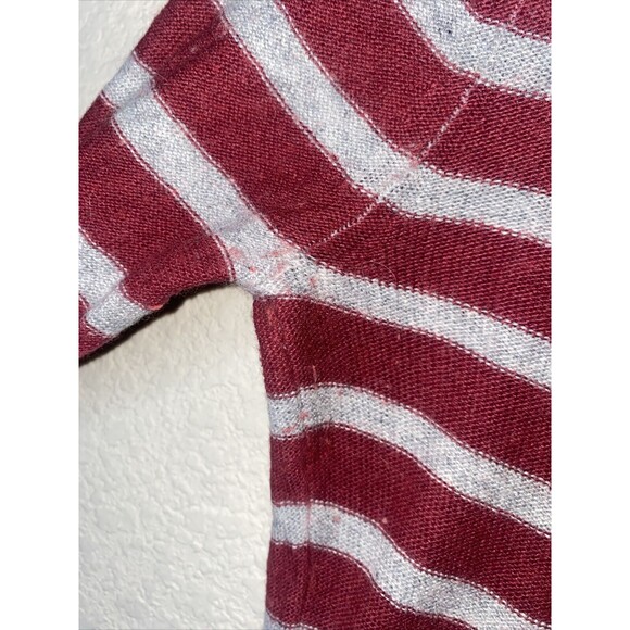 y2k 90s long button sweater Rabbit Hair wool stripe cardigan fitted L mossimo - Picture 8 of 11